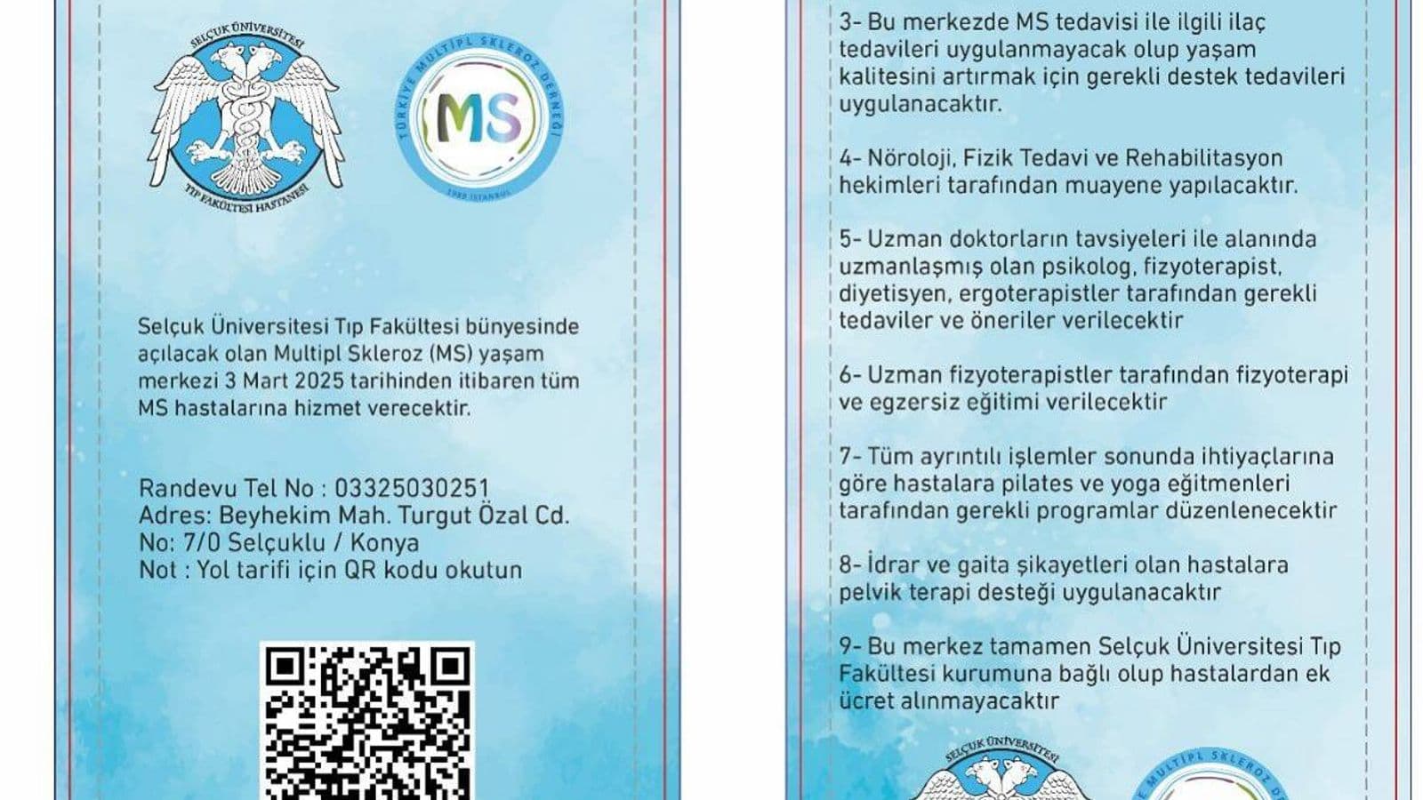 Türkiye'de Bir İlk: Selçuk Üniversitesi'nden MS Hastalarına Ücretsiz Yaşam Merkezi